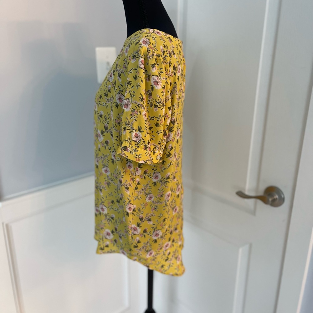 LOFT Yellow Boxy T-Shirt with Relaxed Fit - Picture 2 of 7